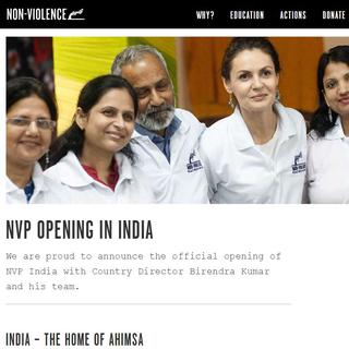 Capture d'écran du site de la fondation Non-Violence Project (NVP).