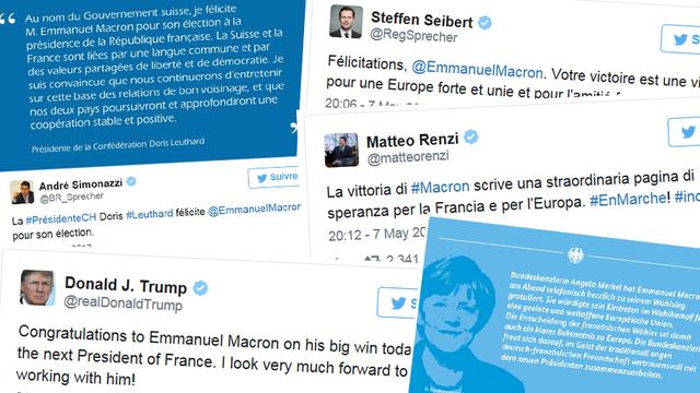 Les dirigeants mondiaux ont réagi sur Twitter à la victoire d'Emmanuel Macron.