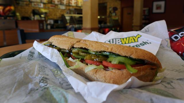 Un sandwich de la chaîne de restauration rapide Subway. [AFP - Joe Raedle]