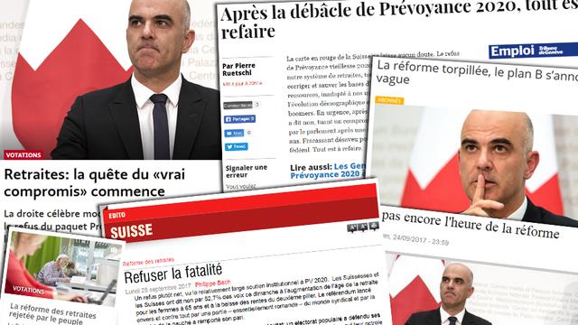 La presse évoque la "débâcle" de la Prévoyance 2020.