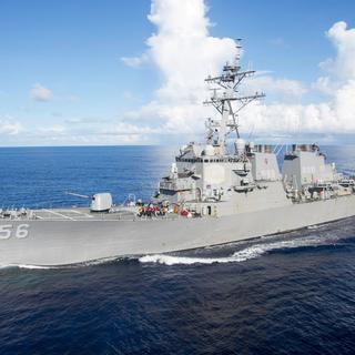 Le destroyer USS John S. McCain est le deuxième navire de guerre américain à subir une collision en deux mois. [EPA/Keystone - Brenton Poyser/US Navy]