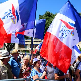 Des sympathisants du Front national (FN) réunis à Marseille pour le congrès d'été du parti, le 6 septembre 2015. [Citizenside/AFP - Frédéric Seguran]