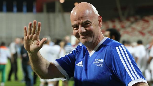 Infantino a participé mardi à un tournoi à Manama au Bahreïn. [Ahmed AlFardan]