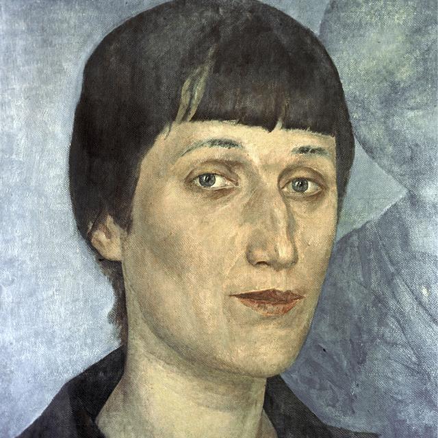 Reproduction d'un portrait d'Anna Akhamatova par Kuzma Petrov-Vodkin (1878-1939).
RIA Novosti/Sputnik
AFP [RIA Novosti/Sputnik]