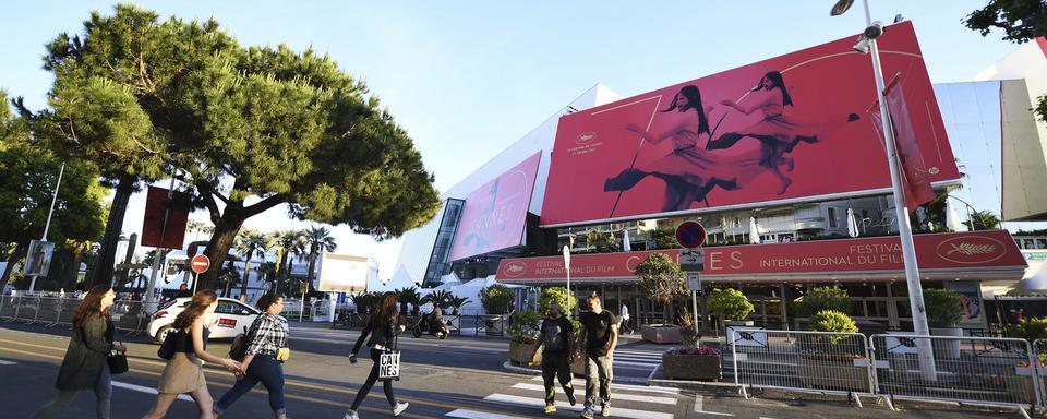 L'entrée du Palais du festival de Cannes. [keystone - Photo by Arthur Mola/Invision/AP]