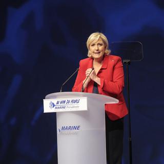 Marine Le Pen (ici en meeting à Paris, 17.04.20 [Citizenside/AFP - François Loock]