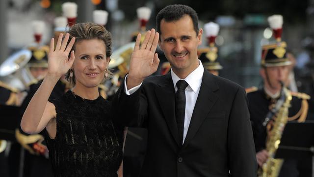 Bachar al-Assad et sa femme Asma en France en juillet 2008. [AFP - BENOIT DOPPAGNE]