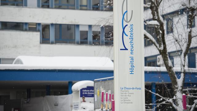 Le site de la Chaux-de-Fonds de l'Hôpital neuchâtelois. [Keystone - Stefan Meyer]