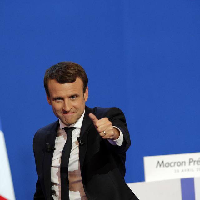 Emmanuel Macron a réussi à s'imposer face aux forces traditionnelles. [AP/Keystone - Christophe Ena]