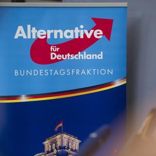 Le logo du groupe parlementaire issu du parti populiste AfD au Bundestag allemand. [AFP - Steffi Loos]
