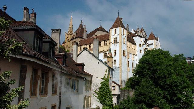 La Collégiale et le château de Neuchâtel. [Keystone - Sandro Campardo]