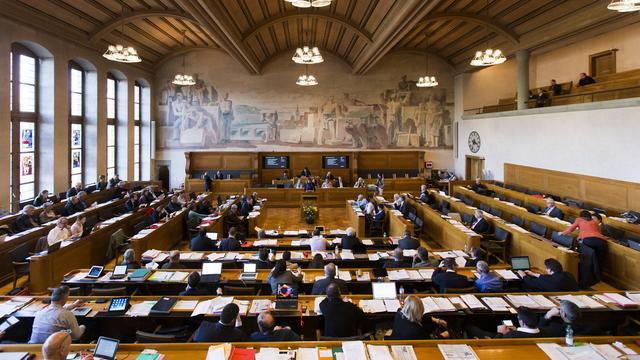 La salle du Grand Conseil bernois. [Keystone - Peter Klaunzer]