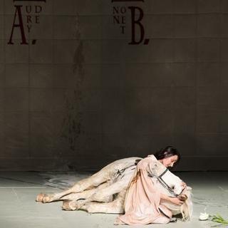 Une scène tirée de l'opéra "Jeanne au Bucher" dʹArthur Honegger mis en scène par Romeo Castellucci. [facebook.com/operadelyon/]