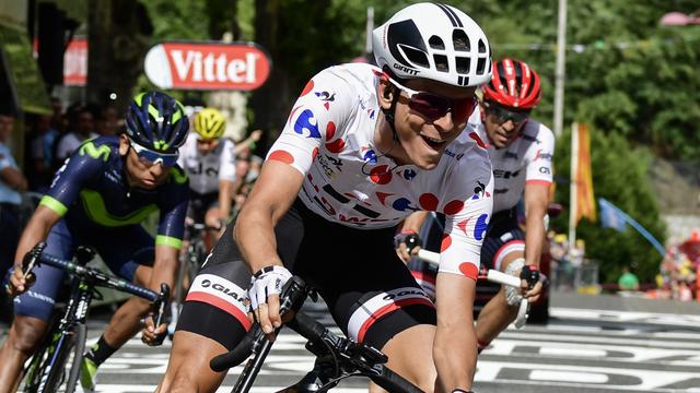 Le coureur français Warren Barguil a remporté la 13e étape du Tour de France. [AFP - Philippe Lopez]