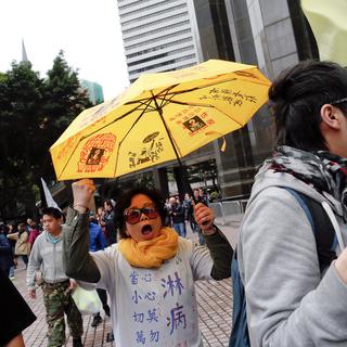 Le parapluie, symbole du mouvement de protestation pro-démocratie à Hong Kong. [Tyrone Siu]