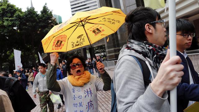 Le parapluie, symbole du mouvement de protestation pro-démocratie à Hong Kong. [Tyrone Siu]