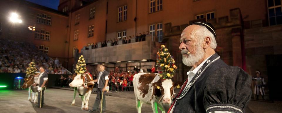 La version gruérienne du "Ranz des vaches" s'est imposéegrâce aux différentes Fêtes des vignerons. [Keystone - Patrick Straub]