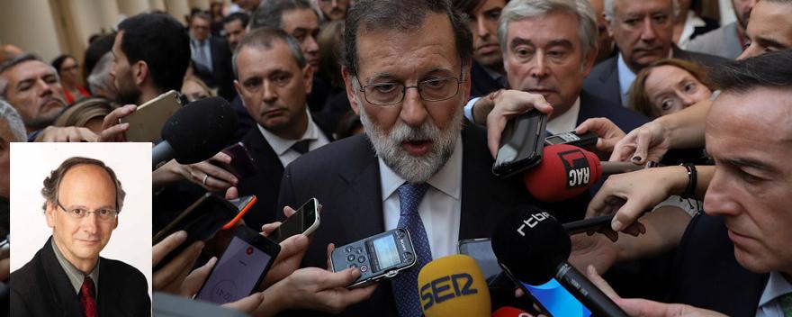 Le Premier ministre espagnol Mariano Rajoy après le vote du Sénat permettant la mise sous tutelle de la Catalogne. [Reuters - Susana Vera]