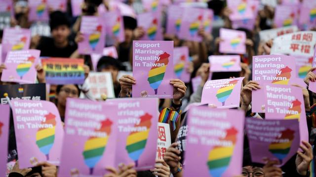 Taïwan va devenir le premier territoire asiatique à légaliser les unions entre personnes du même sexe. [EPA/Keystone - Ritchie B. Tongo]