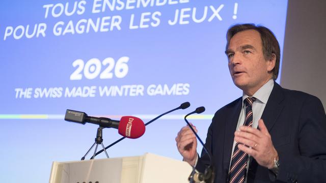 Jean-Philippe Rochat, président de la candidature Sion 2026. [Keystone - Laurent Gilléron]