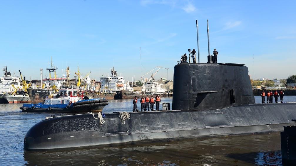 Le sous-marin ARA San Juan, photographié dans le port de Buenos Aires en 2014. [Argentine Navy]