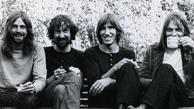 Le groupe de rock britannique Pink Floyd, composé de Richard Wright, Nick Mason, Roger Waters et David Gilmour. [Soledad]