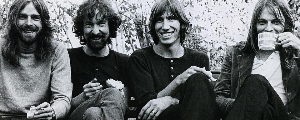 Le groupe de rock britannique Pink Floyd, composé de Richard Wright, Nick Mason, Roger Waters et David Gilmour. [Soledad]