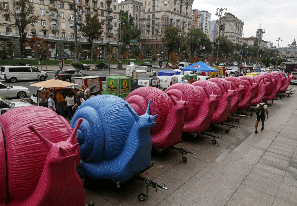 L'Ukraine a exporté 350 tonnes d'escargots en Europe. [Reuters - Gleb Garanich]