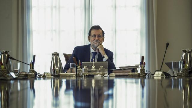 Mariano Rajoy à Madrid, ce 7 septembre 2017. [EPA/Emilio Naranjo]