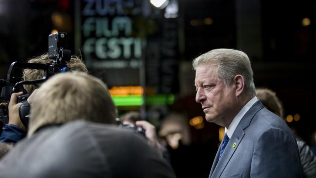 L'ancien candidat à la Maison Blanche Al Gore, dimanche 8 octobre au festival du film à Zurich. [Keystone - Christian Merz]