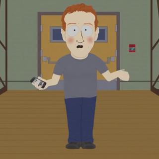 Capture d'écran de Mark Zuckerberg, président de Facebook, dans la série américaine South Park. [youtube.com]