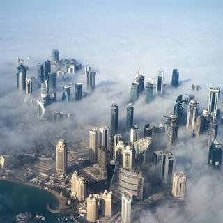 Une vue aérienne de Doha. [KEYSTONE - YOAN VALAT]