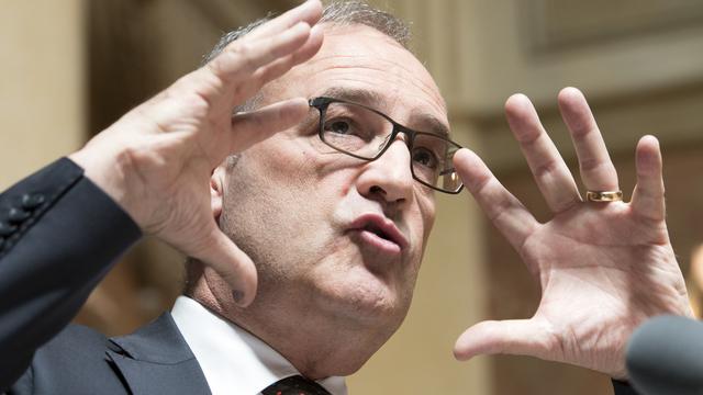 Le conseiller fédéral Guy Parmelin. [Keystone - Anthony Anex]