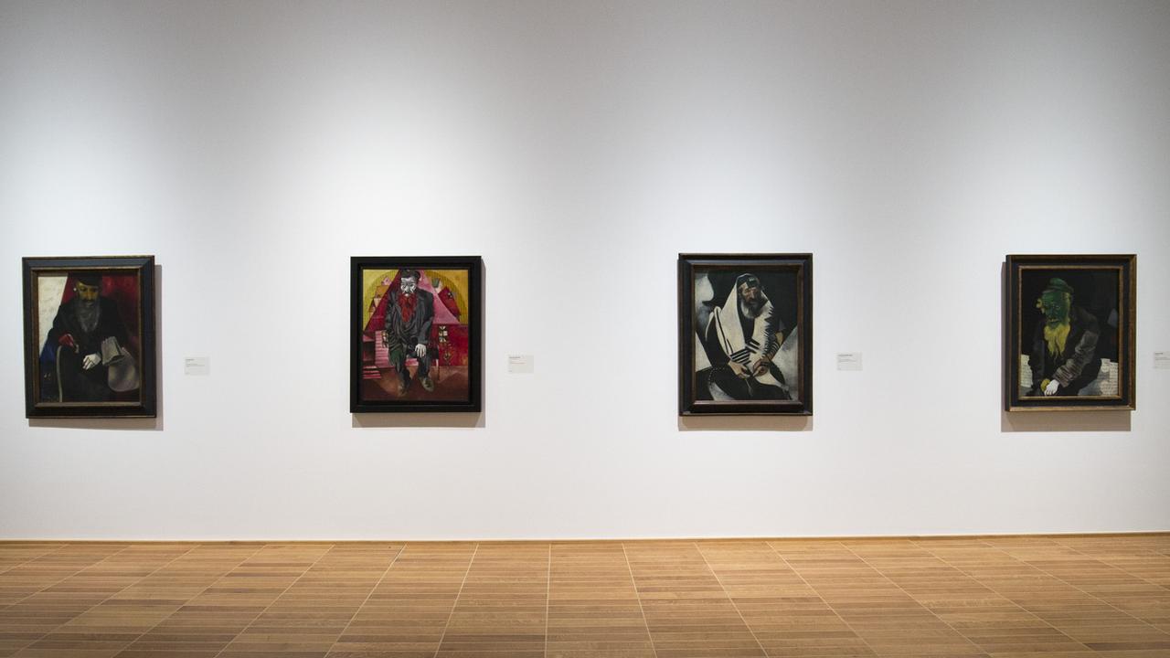 Une grande exposition consacrée à Marc Chagall au Musée des Beaux-Arts de Bâle. [Keystone - Patrick Straub]