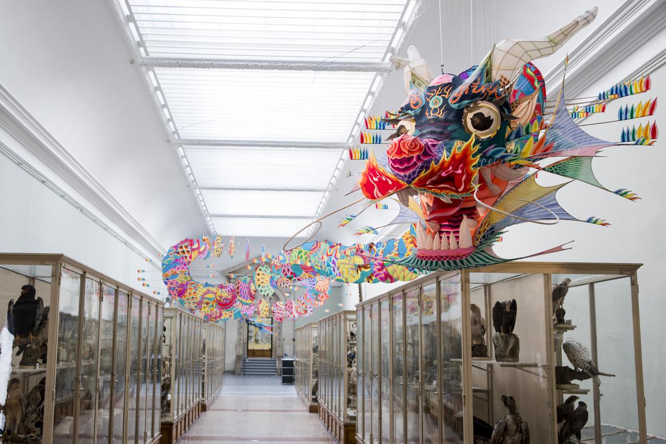 L'installation "With Wind" d'Ai Weiwei au Musée Cantonal des Beaux-Arts de Lausanne. [Keystone - Christian Merz]