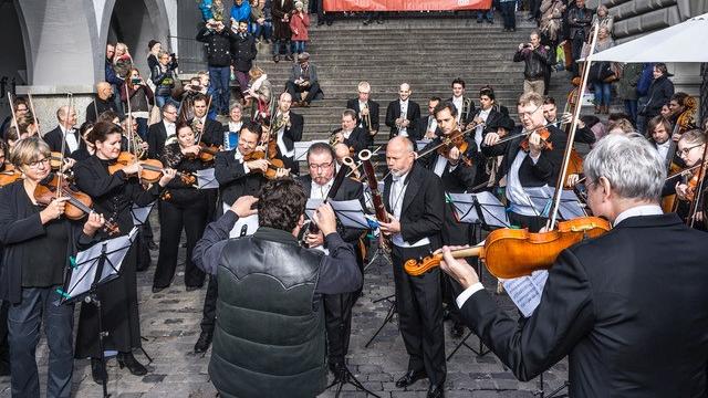 Flashmob de l'Orchestre de Lucerne. [DR - Thomas Plain]