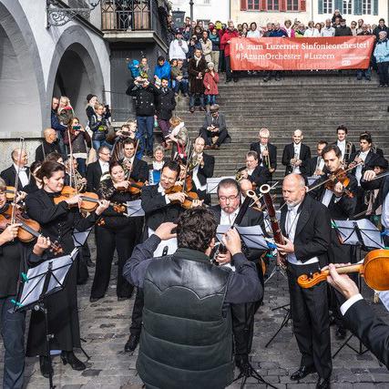 Flashmob de l'Orchestre de Lucerne. [DR - Thomas Plain]