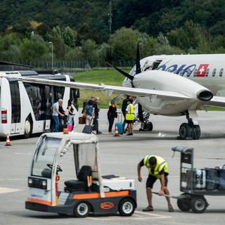 Darwin Airline a demandé le sursis concordataire à Lugano en raison de difficultés financières. [Ti-Press/Keystone - Gabriele Putzu]