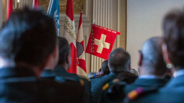 Les positions de Pierre Maudet crispent la Société suisse des officiers. [Ti-Press/Keystone - Carlo Reguzzi]