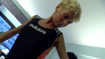 Franziska Rochat-Moser à l'entraînement en 1997 [RTS]