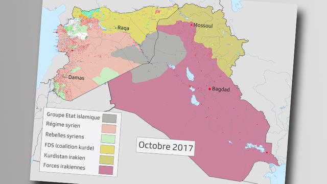 Carte de la situation en Syrie et en Irak réalisée par des internautes. [BlueHypercane761]