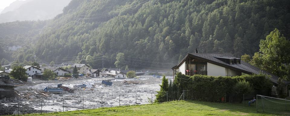 Une vue de Bondo, le 28 août 2017. [Keystone - Gian Ehrenzeller]