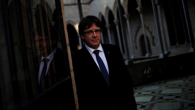 Carles Puigdemont, président séparatiste catalan, au palais de la Généralité. [Reuters - Jon Nazca]