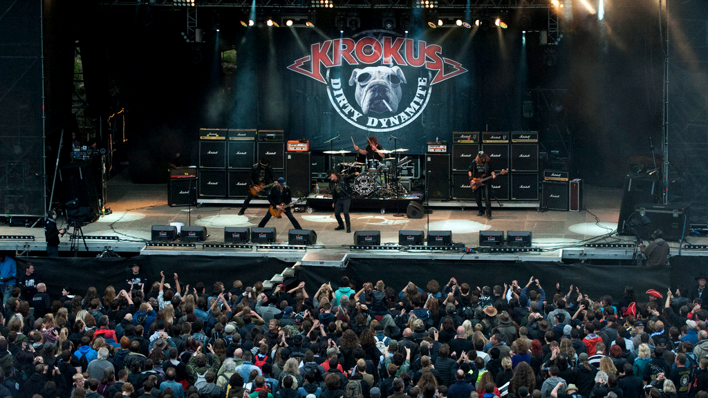 Le groupe suisse Krokus à Avenches en 1014. [Anthony Anex]