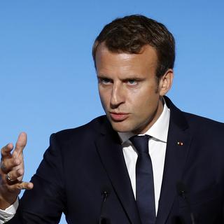 Le président français Emmanuel Macron doit présenter le budget 2018 de la France. [EPA/Keystone - Etienne Laurent]