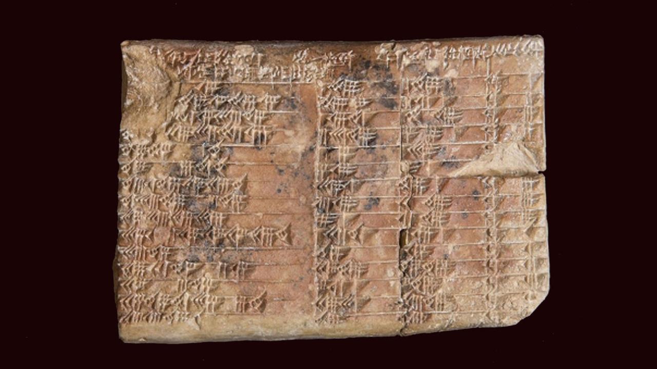 La tablette d'argile Plimpton 322 est vieille de 3'700 ans. 
EPA UNSW UNSW/HANDOUT
Keystone [Keystone - EPA UNSW UNSW/HANDOUT]