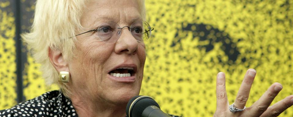 Carla del Ponte au festival de Locarno en 2006. [Keystone - Martial Trezzini]