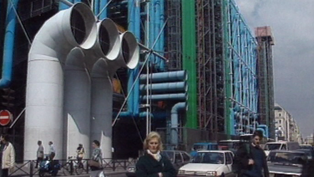 Le centre Pompidou à Paris en 1991. [RTS]