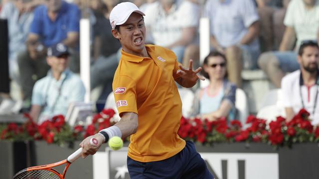 Kei Nishikori essaiera de trouver ses marques à Genève avant de rejoindre Roland-Garros. [Gregorio Borgia]