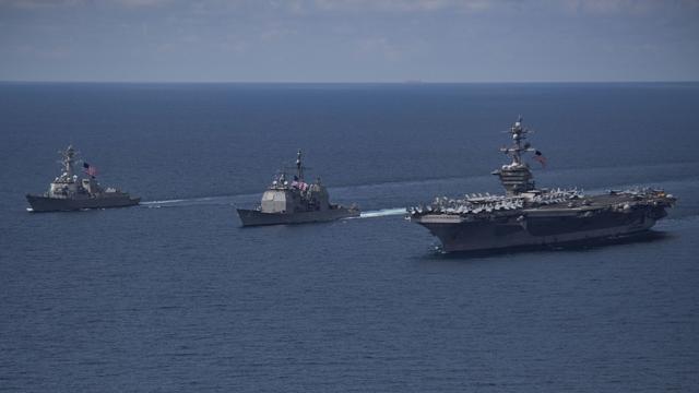 Séoul souhaite des exercices  avec le groupe naval du porte-avions Carl Vinson. [EPA/Keystone - Département américain de la défense]